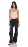 Trimmed Corset Top in Pink