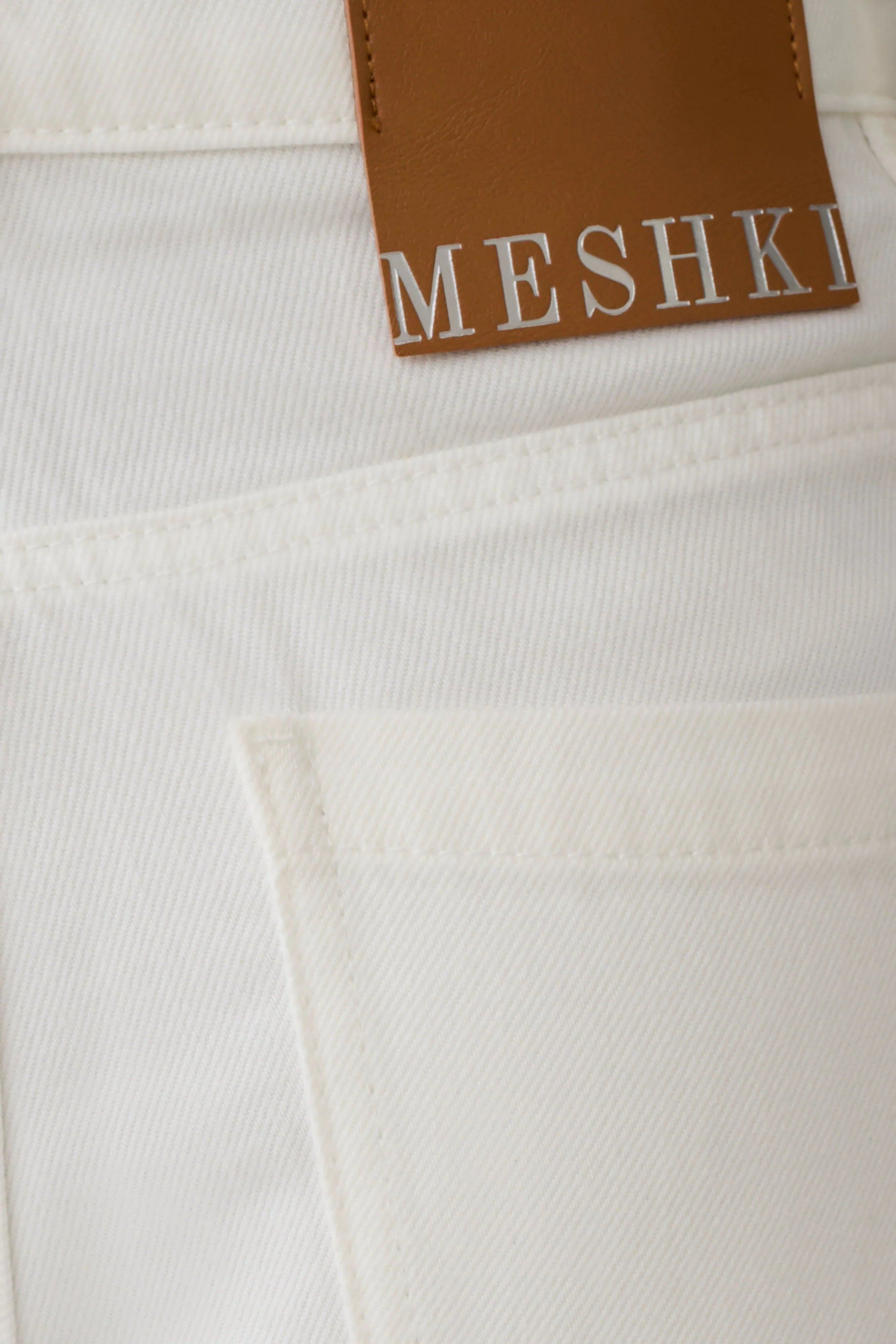Shae Wide Leg Denim Jeans White