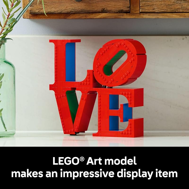 LEGO Art Love Collectible Building Set DIY Kit for Adults Ages 18 Gifts for Birthdays Home Decor to Display on Table 31214