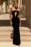 Giuseppa Black Halter Neck Cut Out Maxi Dress