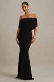 Bowden Black Bardot Maxi Dress