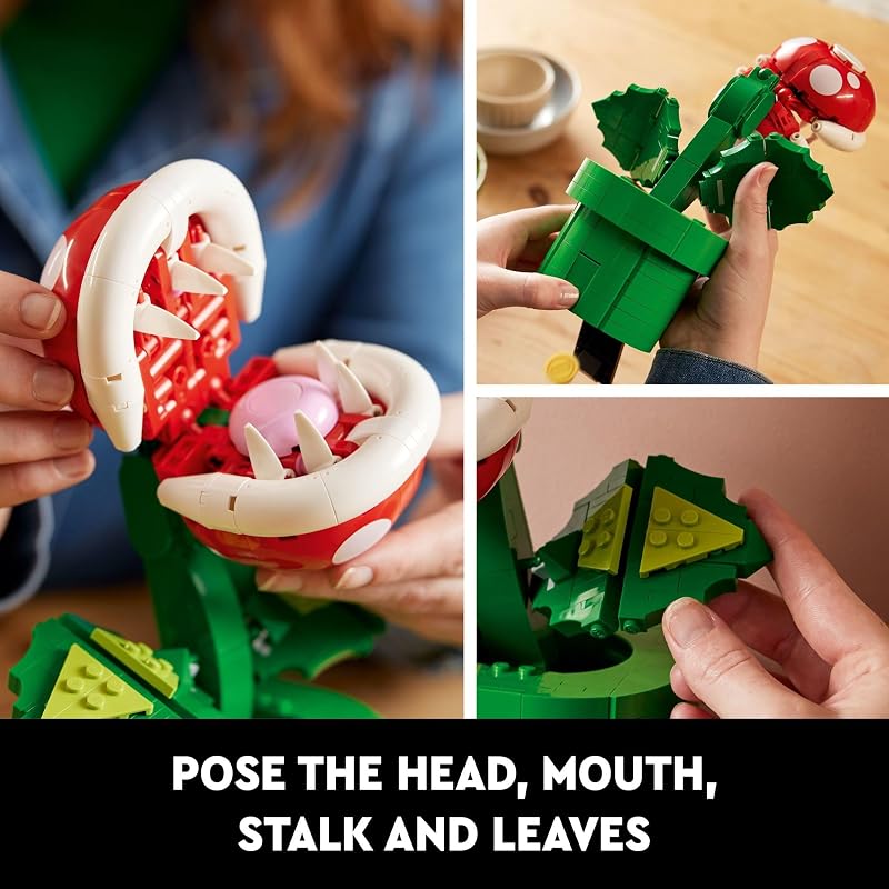 LEGO Super Mario Piranha Plant Building Sets for Adults Mario Collectible for Men Women Ages 18 Years Gift for Birthdays Bedroom Home Office or Book Shelf Decor 71426