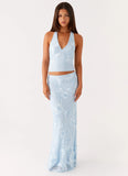 Radiate Maxi Skirt Blue