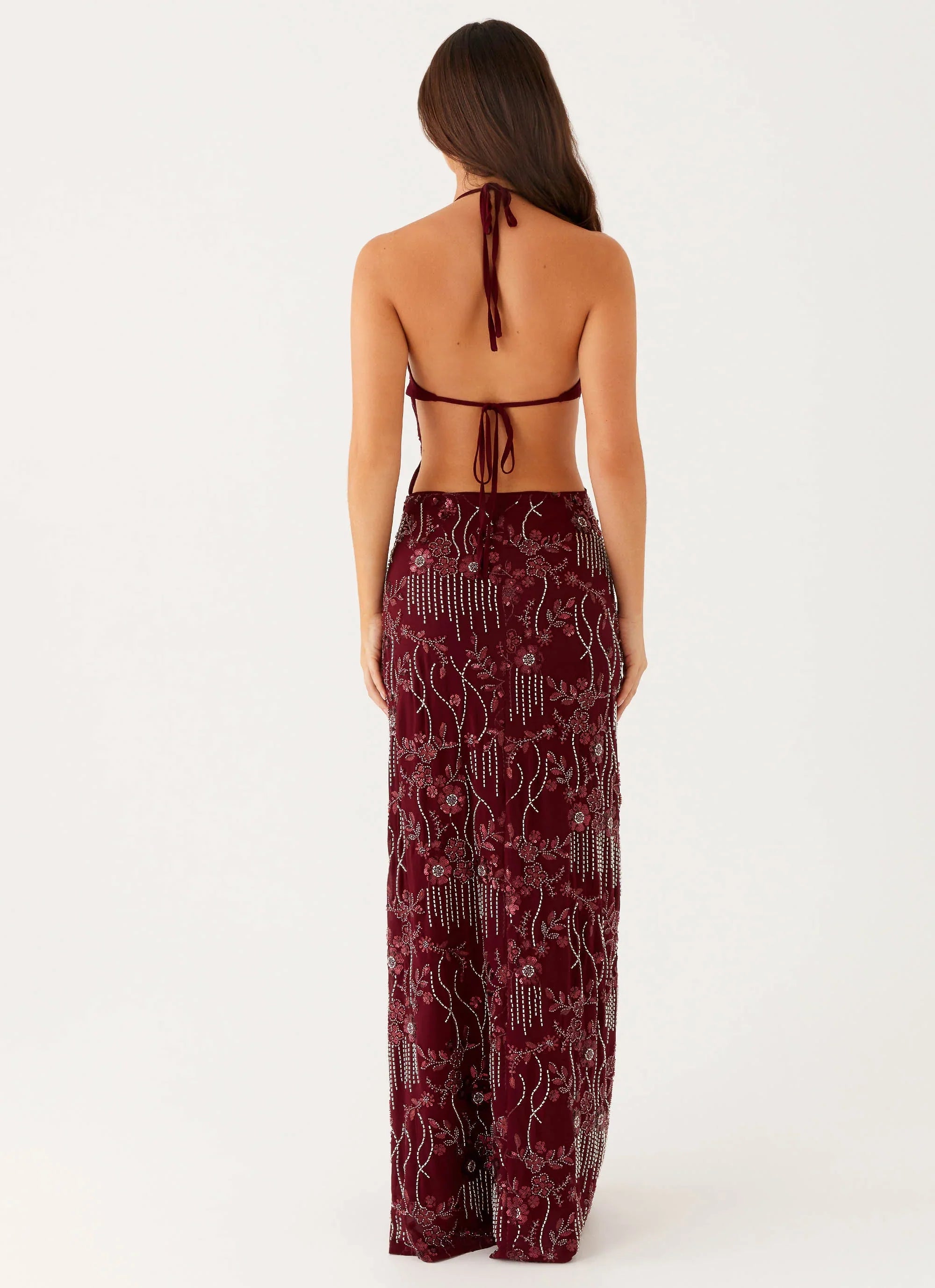All For Love Maxi Dress Burgundy