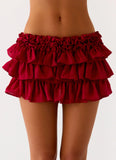 Someone Else Mini Skort Dark Cherry