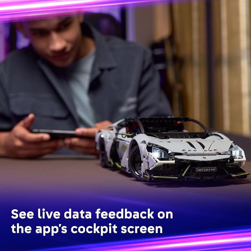LEGO Technic Lamborghini Revuelto Super Sports Car Toy Building Set for Girls Boys Lamborghini Model Kit for Kids Ages 10 Makes a Great Gift for Kids Car Enthusiasts 42214