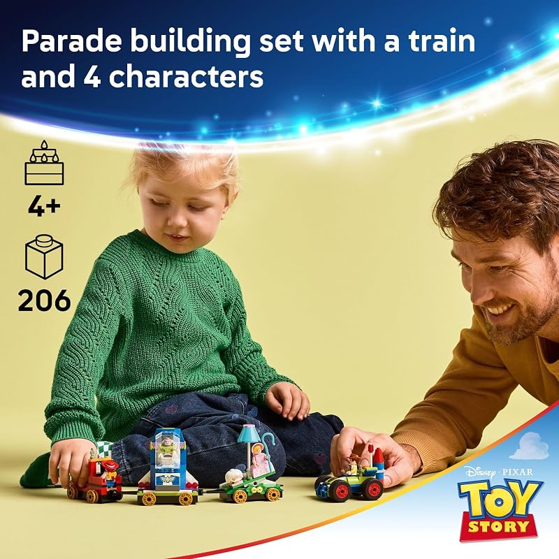 LEGO Disney and Pixars Toy Story Celebration Train RC Car Toddler Toy Sensory and Pretend Play Building Set for Preschool Boys and Girls Ages 4 Disney Gift Idea for Birthdays 43264