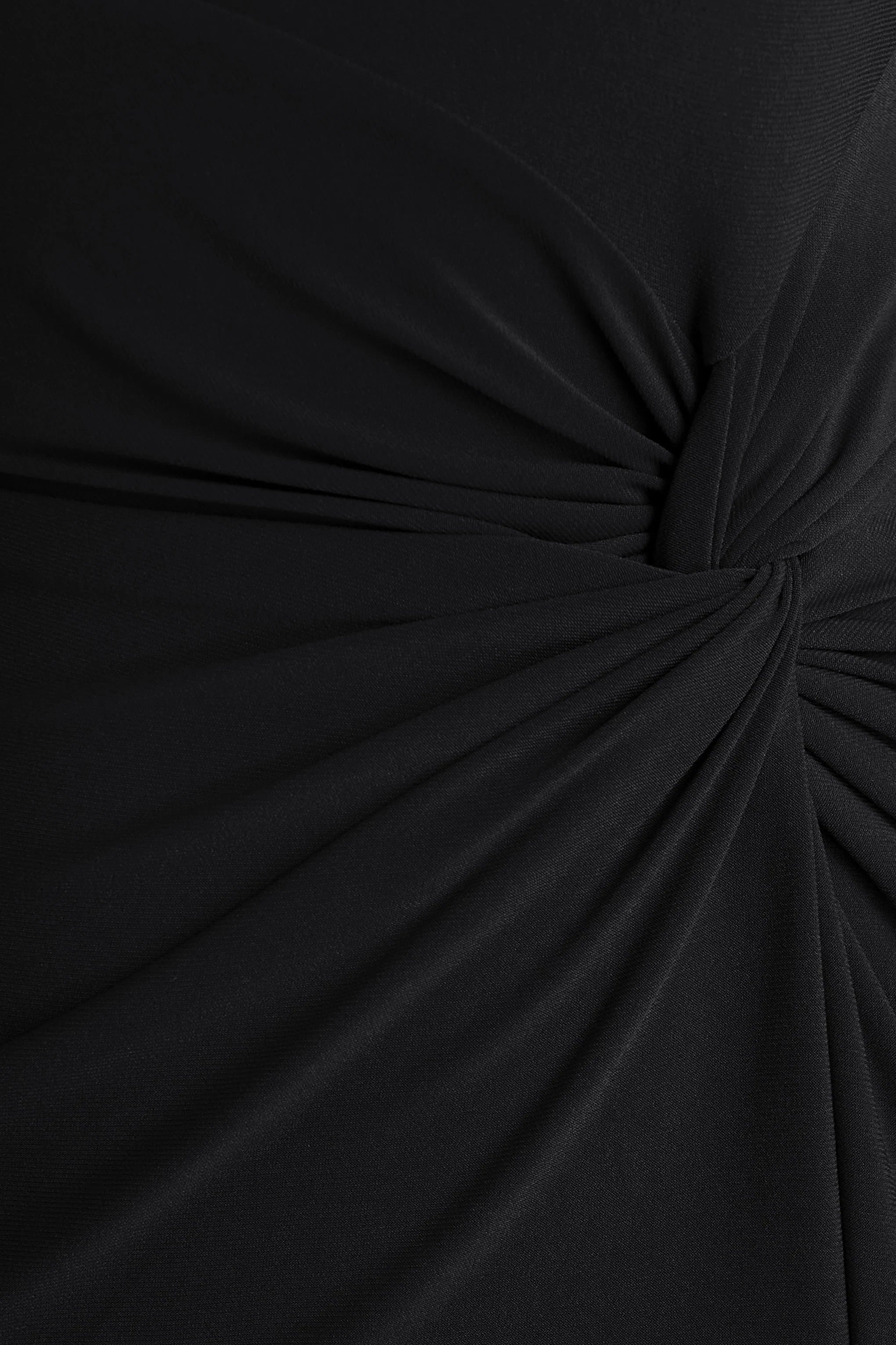 Claretta Black Square Neck Twisted Maxi Dress With Cape Sleeves
