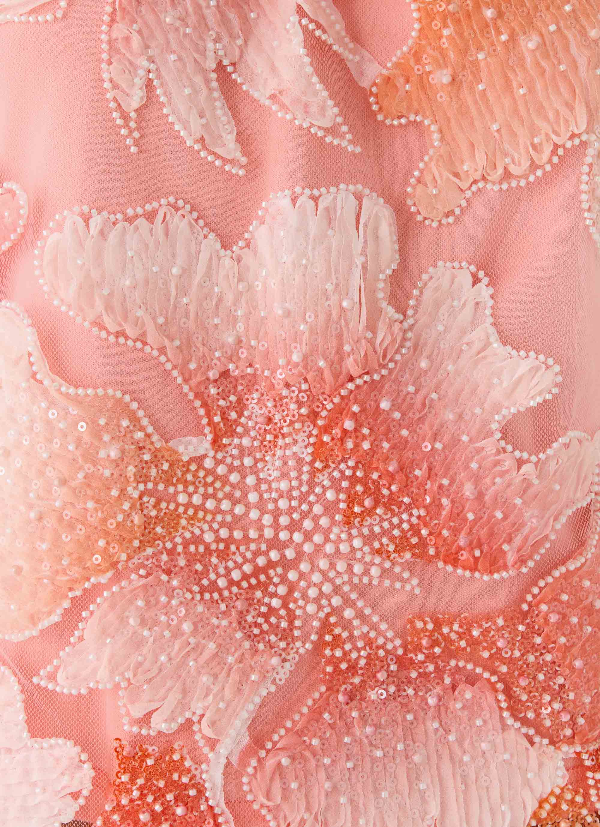 Julienne Beaded Top Coral