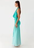 Paradox Shell Maxi Dress Mint Ombre
