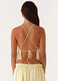 Zaya Backless Top Yellow