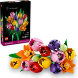 LEGO Botanicals Tulip Bouquet Building Set for Adults Gift for Birthdays Bedroom Book Shelf Office Decor for Women Men Ages 18 Artificial Flowers Crafting Kit 11501