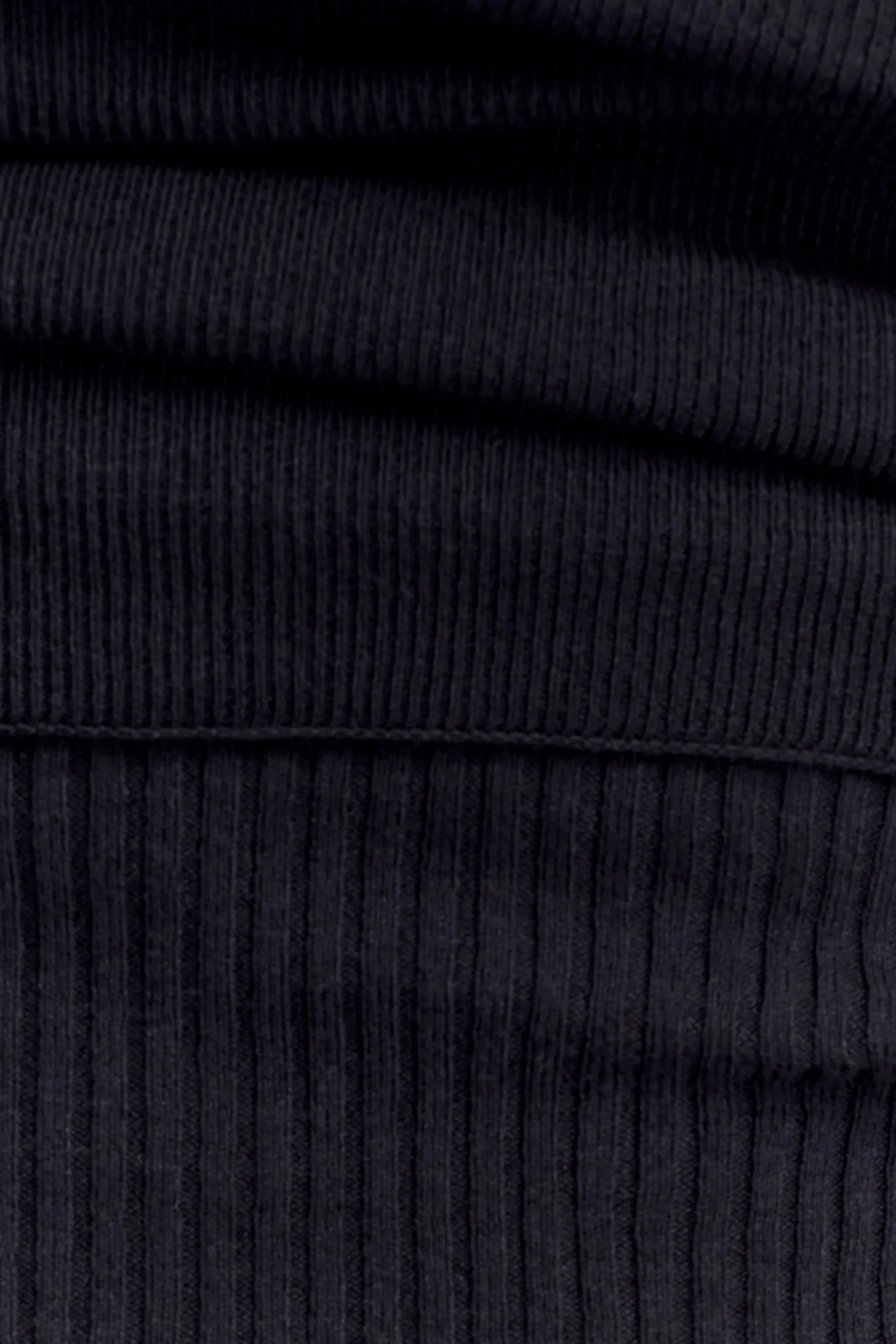 Sierra Asymmetrical Cashmere Blend Knit Top Black