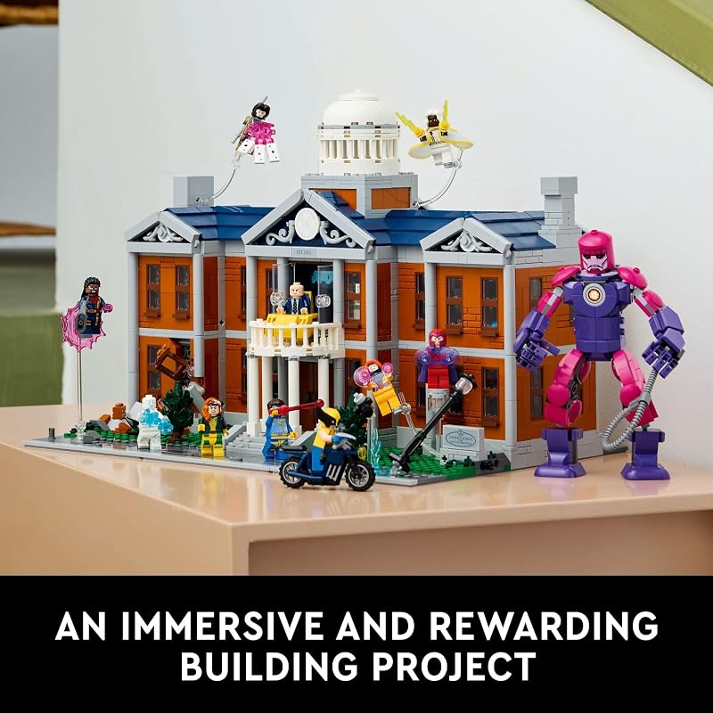 LEGO Marvel X Men The X Mansion Building Set Marvel Collectibles DIY Craft Kit for Adults Ages 18 Buildable Xavier Institute with 10 Minifigures Gift Idea for Superhero Fans 76294