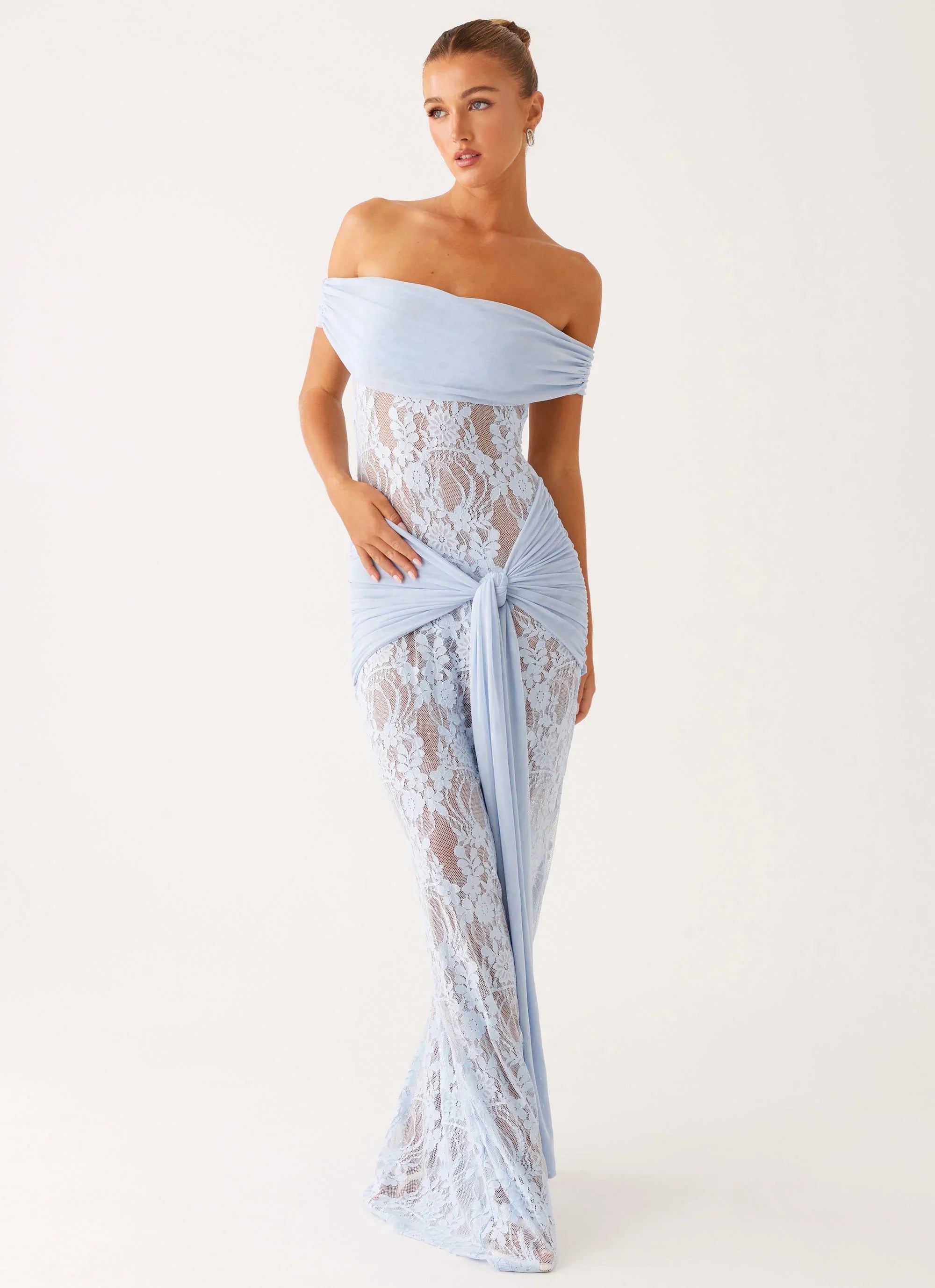 Gracie Twist Maxi Dress Blue
