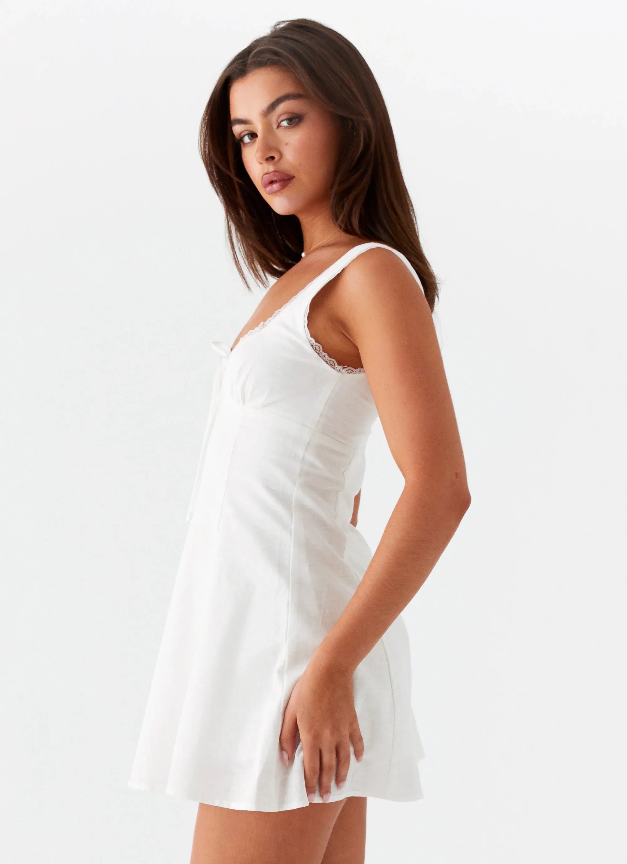 Rowena Mini Dress White