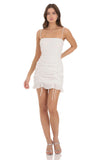 Ruffle Dress in Ivory
