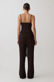 Mattais Boucle Knit Pants Dark Chocolate