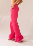 Shake It Off Feather Pants Magenta