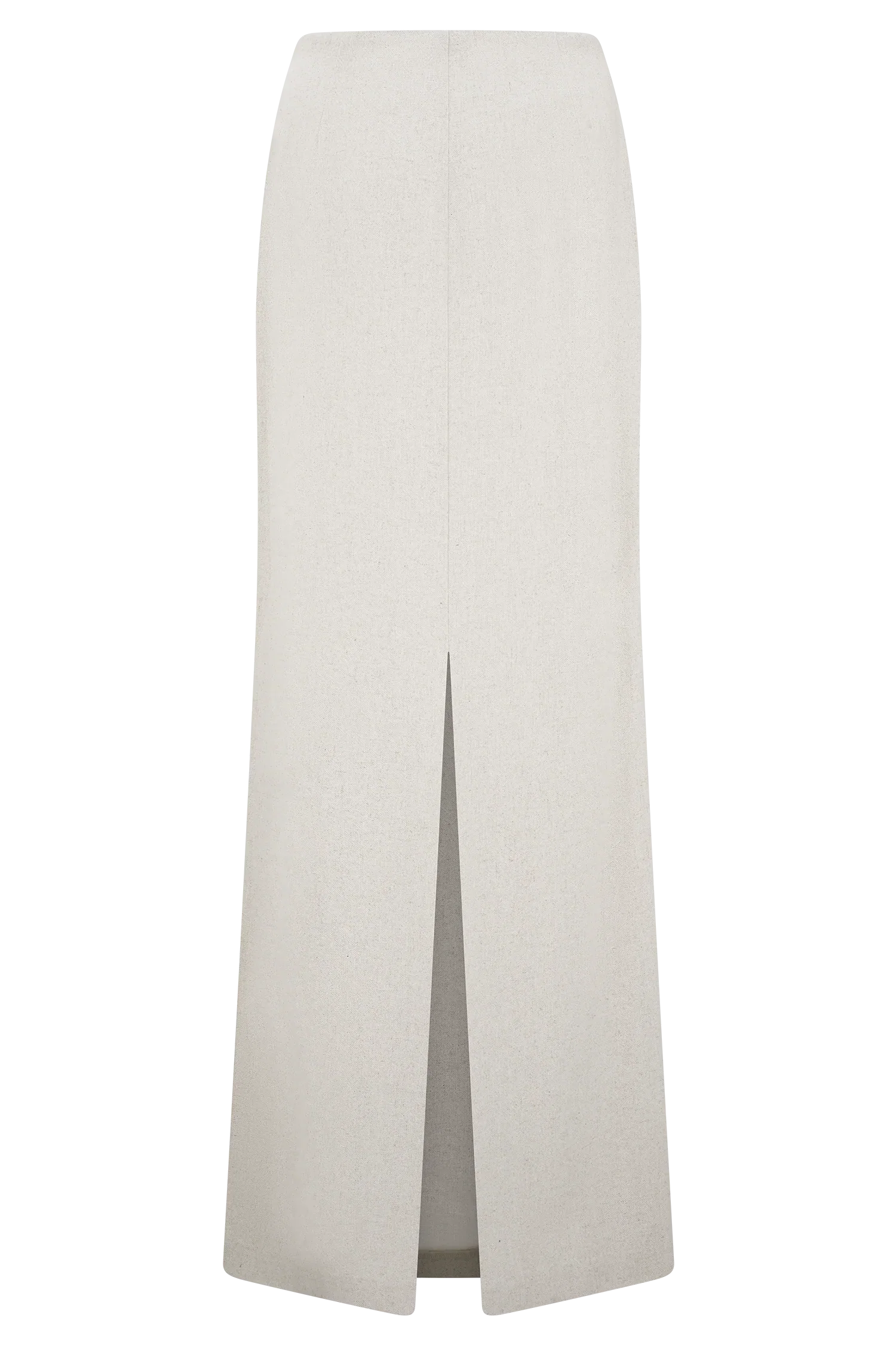 Casey Linen Embroidered Maxi Skirt Natural