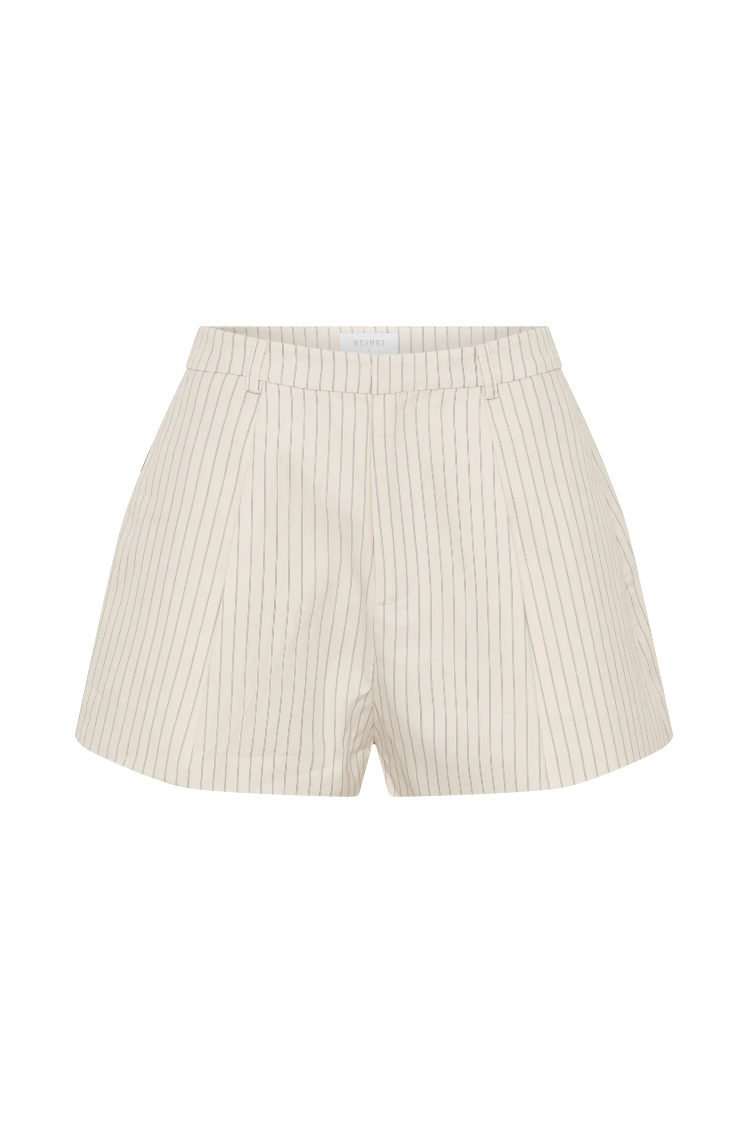 Alina Pintuck Cotton Shorts Stripe