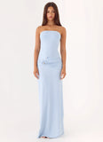 Dimmi Strapless Maxi Dress Blue