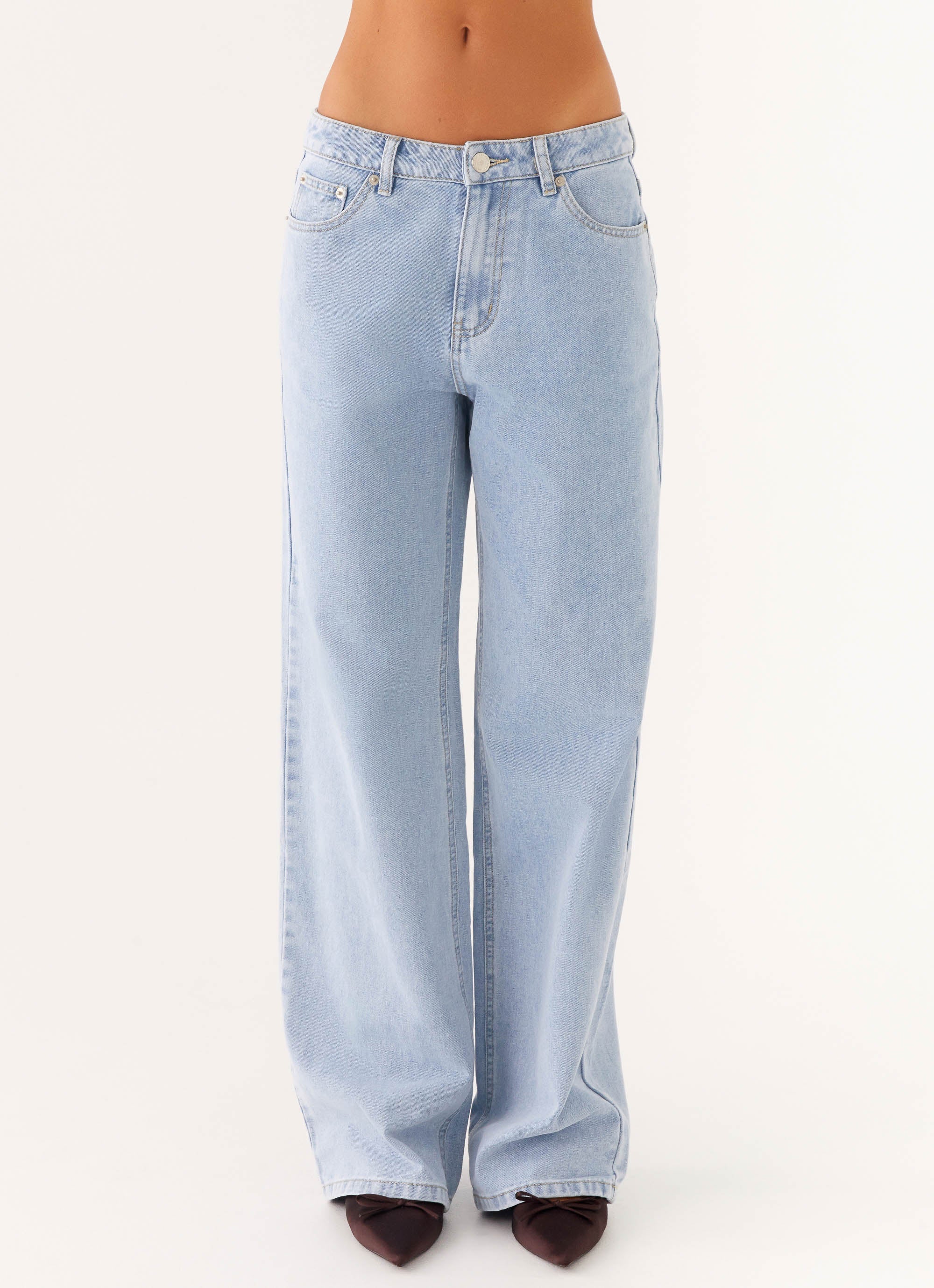 Keanna Low Rise Denim Jeans Sky