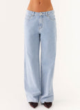 Keanna Low Rise Denim Jeans Sky