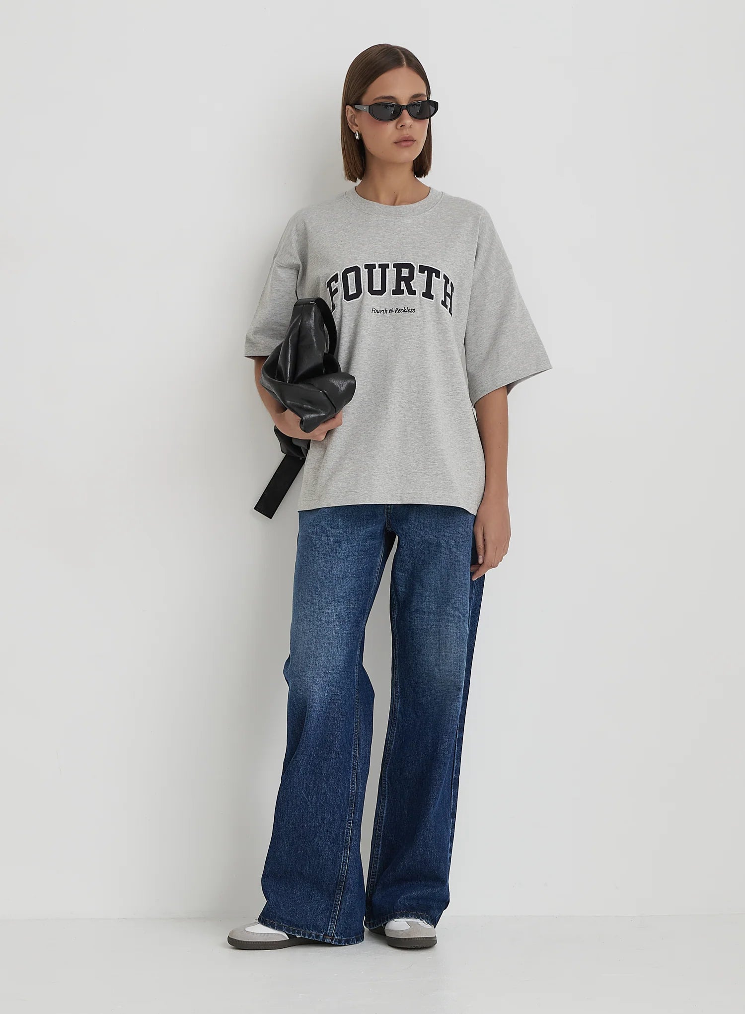 Grey Fourth Branded Oversized T Shirt