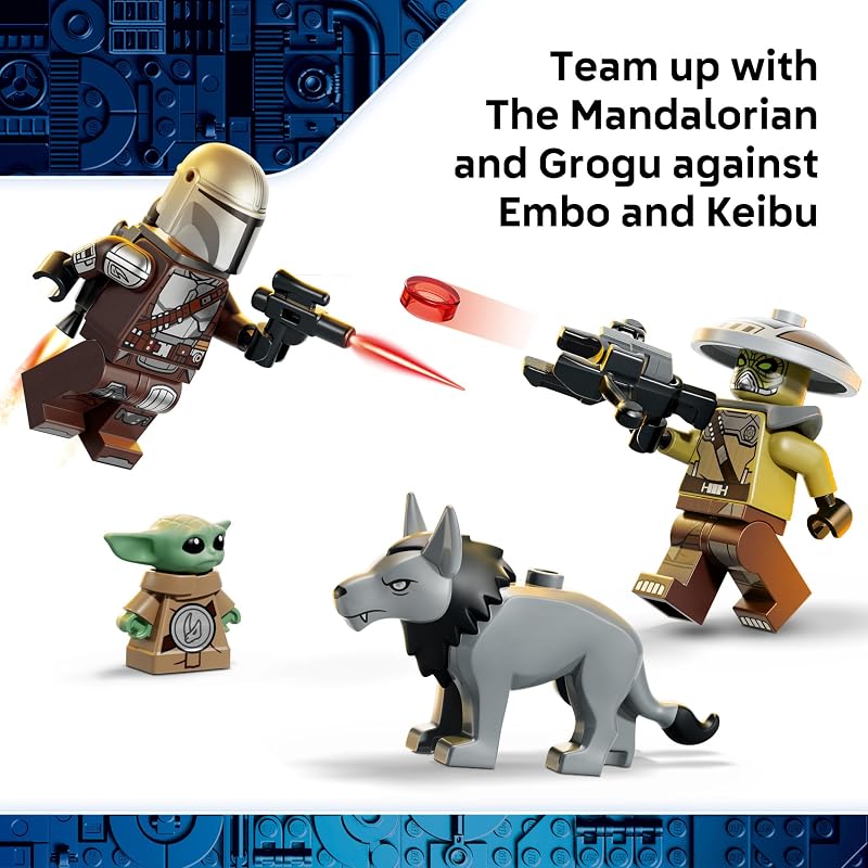LEGO Star Wars Hutt Palace Sentry Droid Showdown 75451 Building Toy for Boys Girls Ages 9 Movie Playset 2 Minifigures Grogu Figure 415 pieces Gift for Birthdays