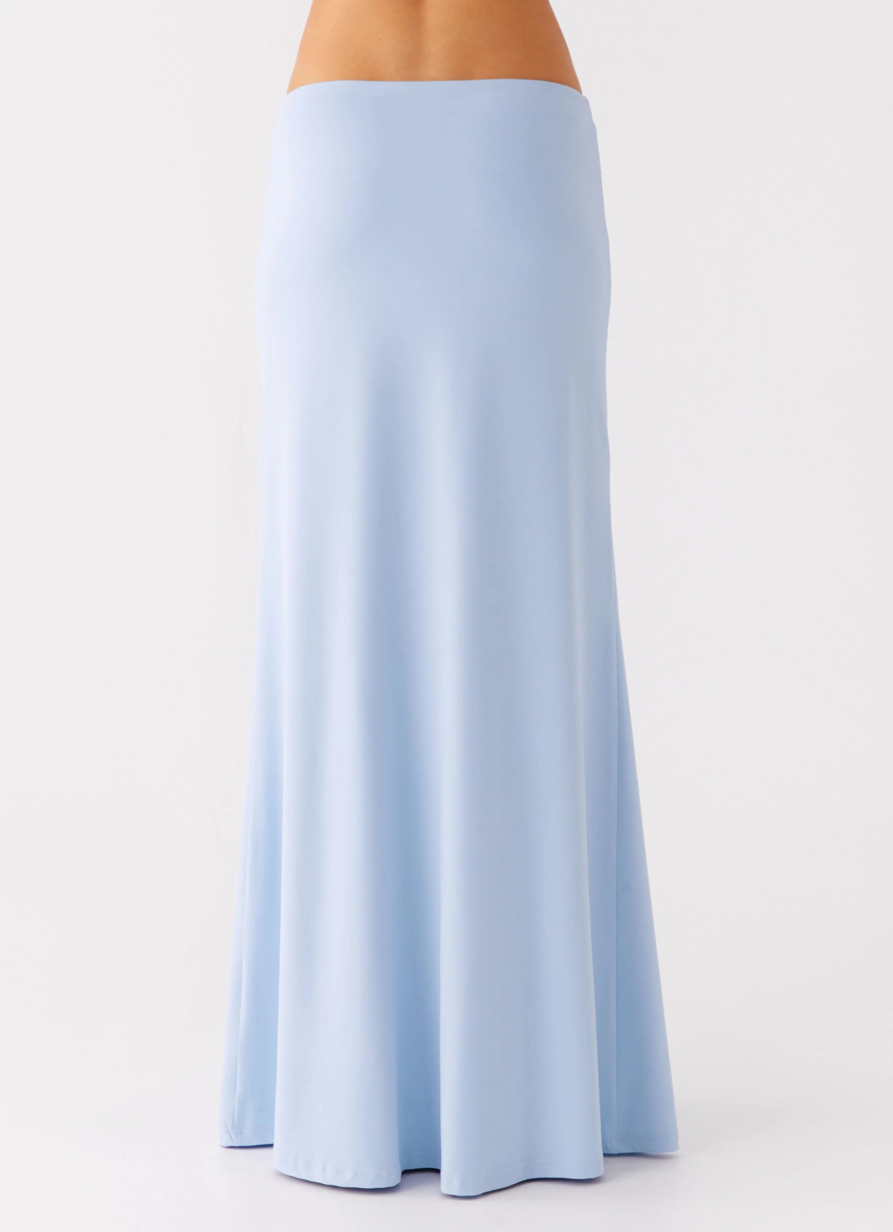 Like A Flower Maxi Skirt Baby Blue