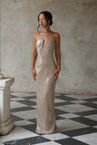 Winston Strapless Sequin Maxi Dress Taupe