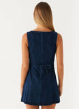 Rochelle Denim Mini Dress Blue