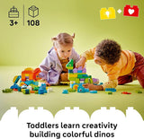 LEGO DUPLO Town 3 in 1 Dinosaurs on Wheels Learning Toy for Toddler Boys Girls Ages 3 Building Education Play Set Teaches Problem Solving Skills Through Play Preschool Gift Idea 10451