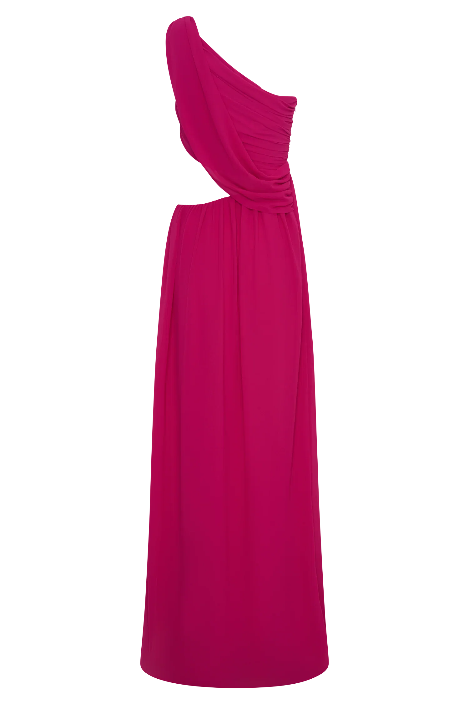 Aria Chiffon Cut Out Maxi Dress Fuchsia