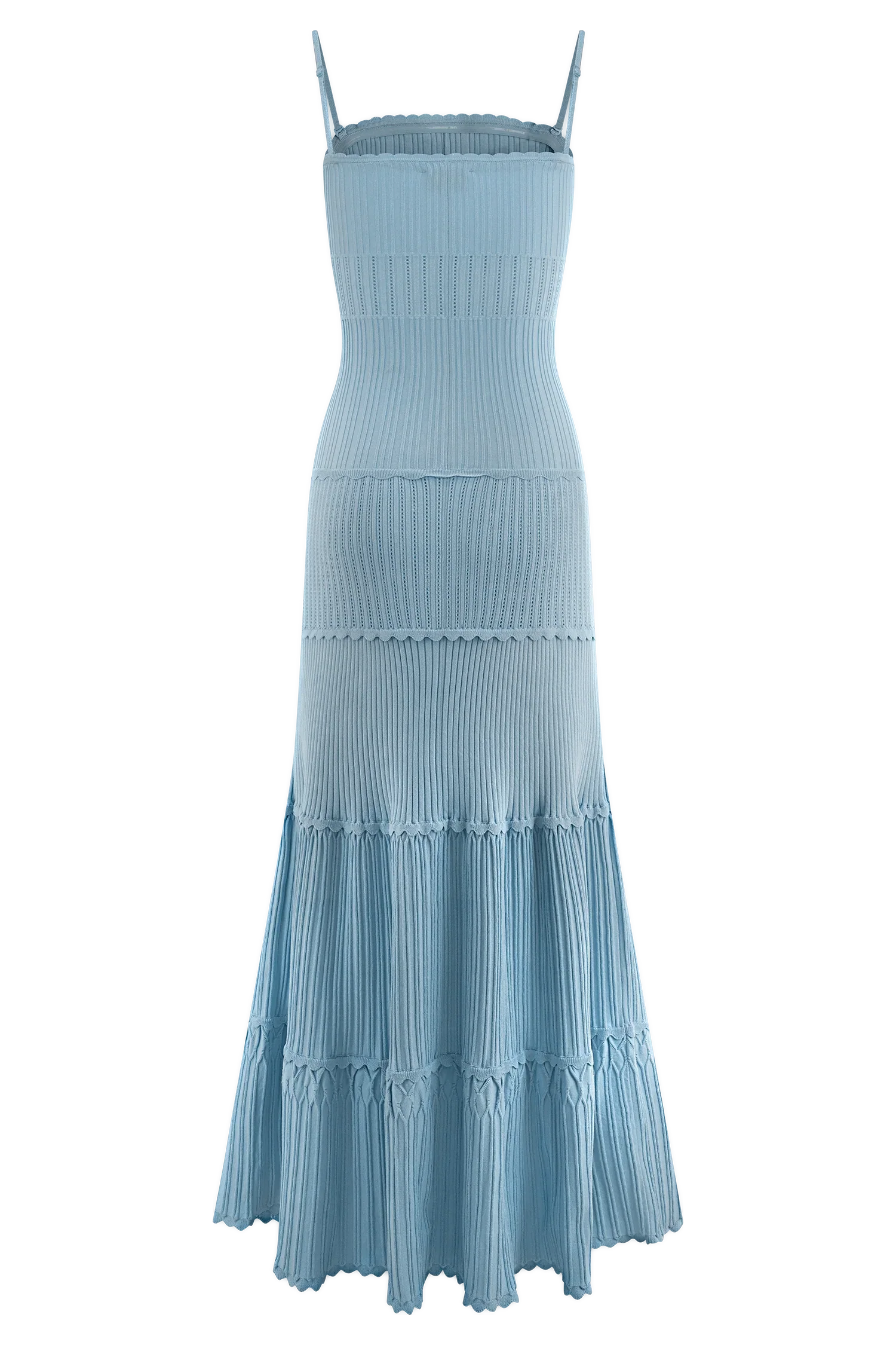 Finley Pointelle Knit Maxi Dress Cornflower Blue
