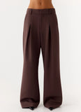 Sora Low Rise Pant Dark Chocolate