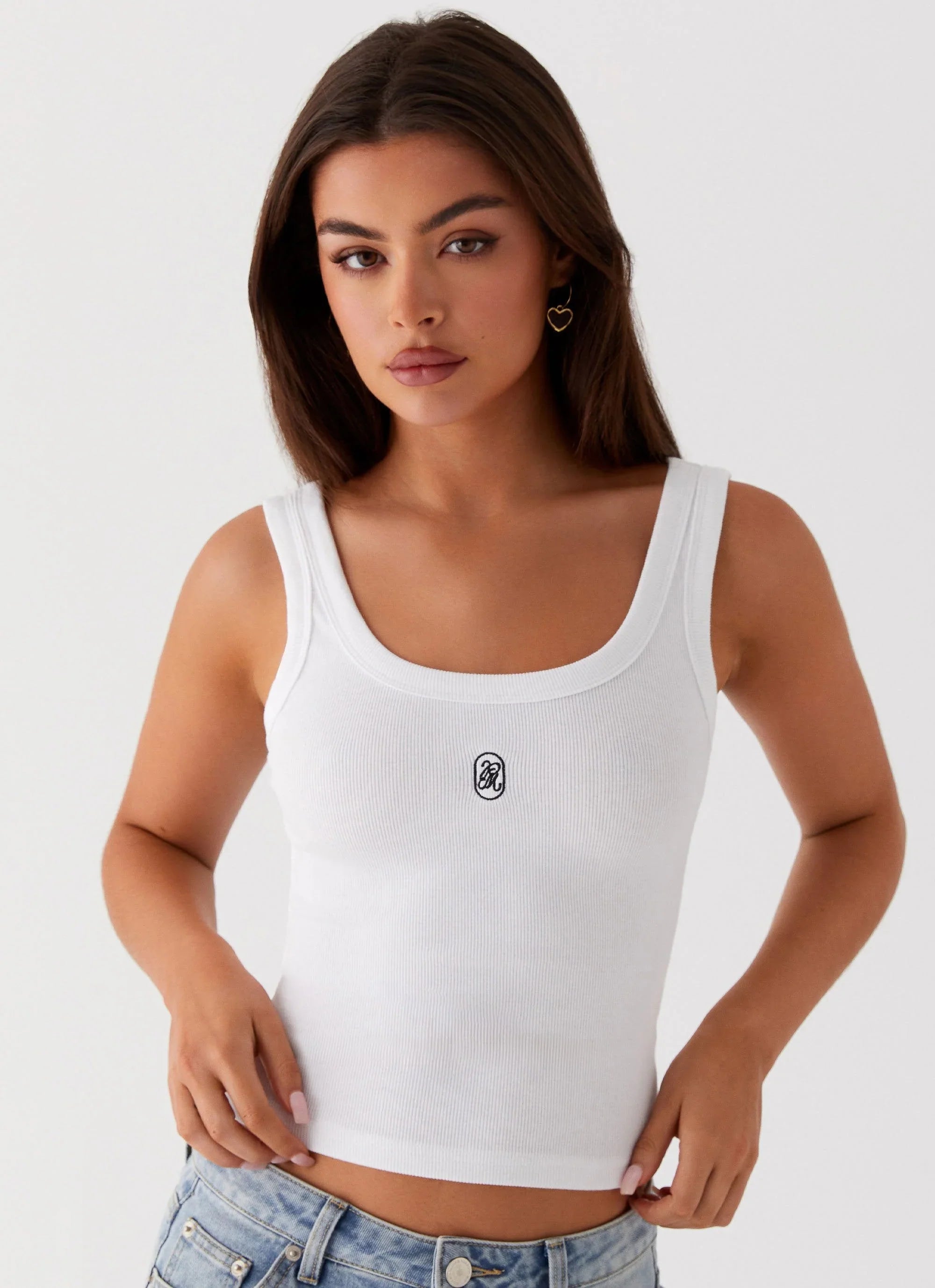 Signature Tank Top Plain White