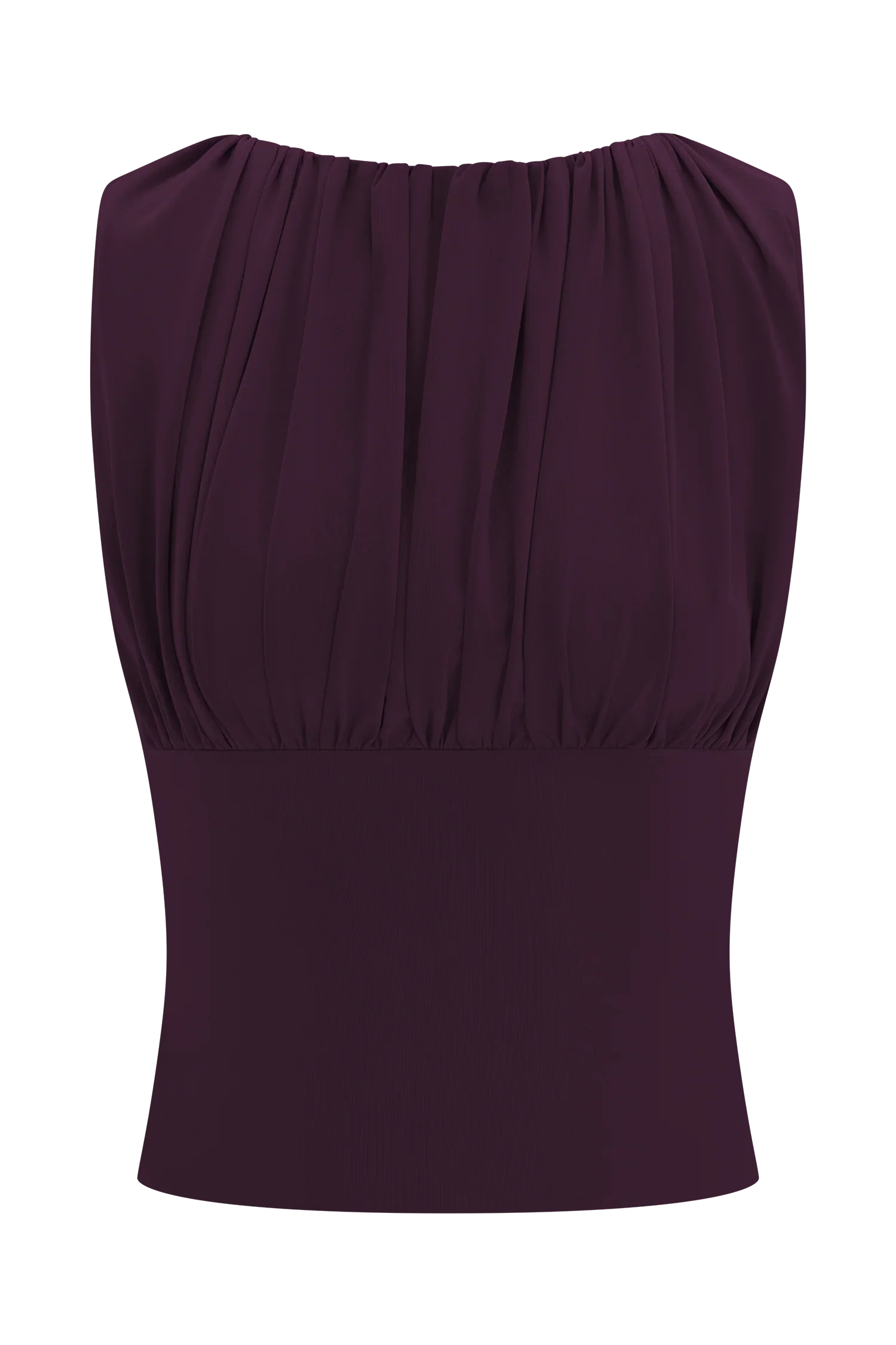 Erina Slinky Open Back Top Aubergine