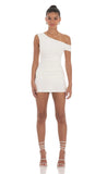 Off Shoulder Bodycon Dress in White