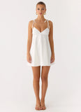 Take Me High Mini Dress White