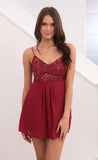Dress in Burgandy