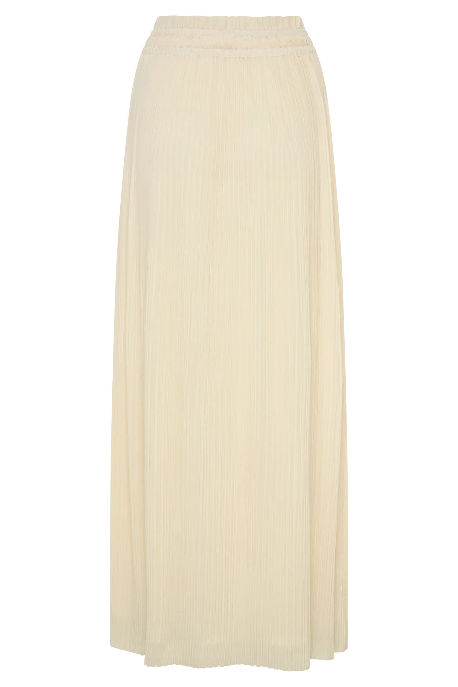 Amaris Gathered Plisse Maxi Skirt Lemon