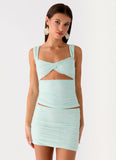 Lea Lace Top Blue
