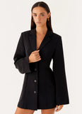 Albi Fitted Blazer Mini Dress Black