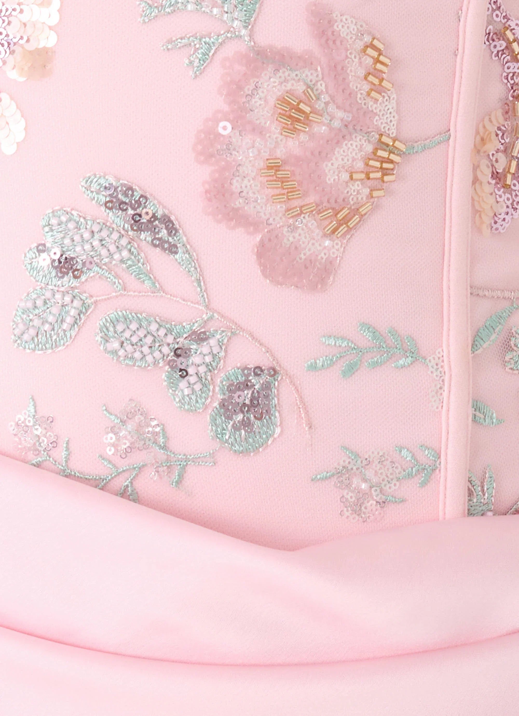 Euphoric Beaded Maxi Dress Pink Everbloom