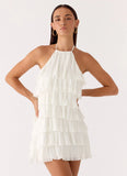 Lunar Bloom Mini Dress Ivory