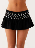 Vegas Nights Low Rise Skort Black