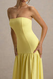 Penny Lemon Bandeau Drop Waist Maxi Dress