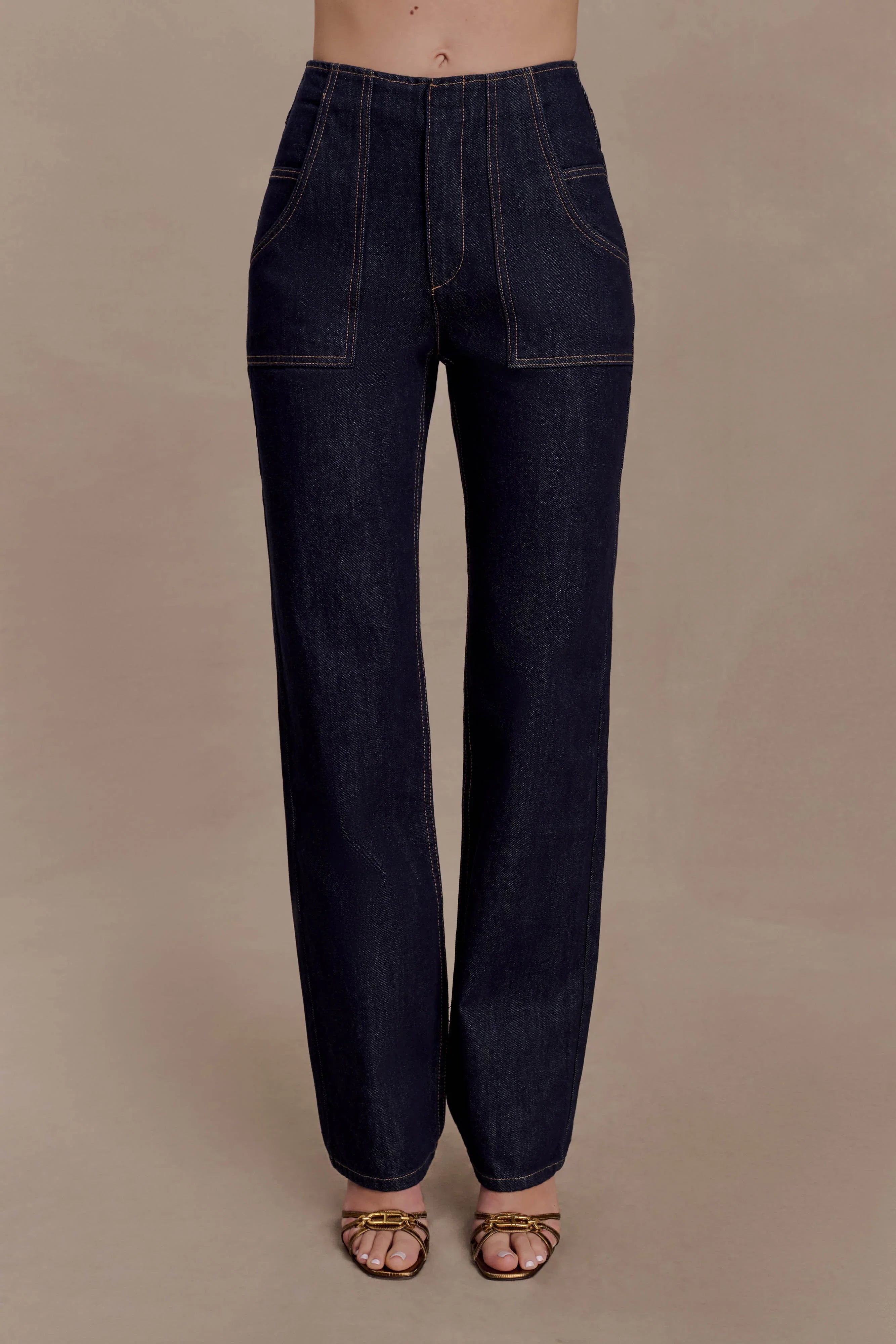 Clarrissa High Rise Jeans Washed Indigo Blue